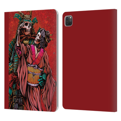 David Lozeau Colourful Art Samurai And Geisha Leather Book Wallet Case Cover For Apple iPad Pro 11 2020 / 2021 / 2022