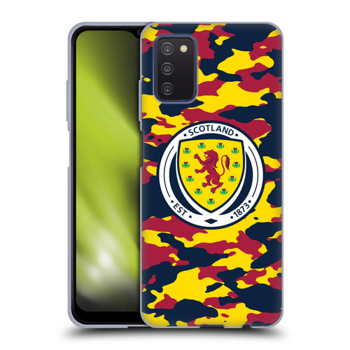 Scotland National Football Team Logo 2 Camouflage Soft Gel Case for Samsung Galaxy A03s (2021)