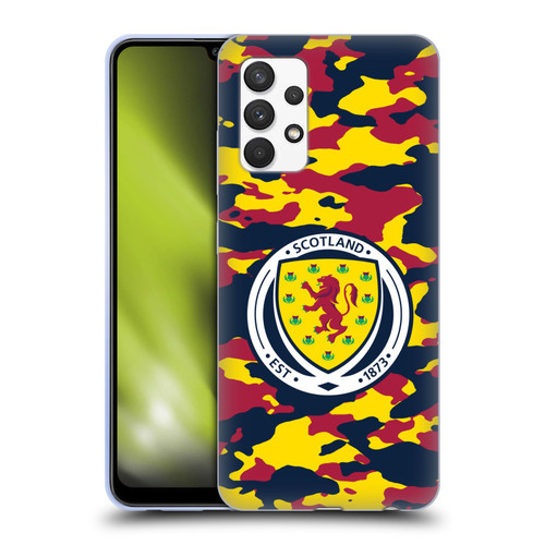 Scotland National Football Team Logo 2 Camouflage Soft Gel Case for Samsung Galaxy A32 (2021)