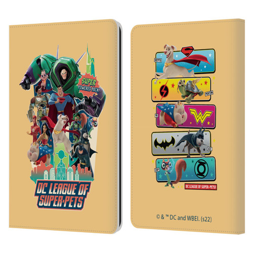DC League Of Super Pets Graphics Super Powered Pack Leather Book Wallet Case Cover For Amazon Kindle Paperwhite 1 / 2 / 3