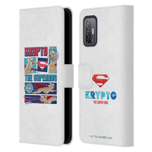 DC League Of Super Pets Graphics Krypto The Superdog Leather Book Wallet Case Cover For HTC Desire 21 Pro 5G