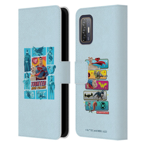 DC League Of Super Pets Graphics Tighten Your Collars Leather Book Wallet Case Cover For HTC Desire 21 Pro 5G