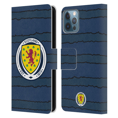 Scotland National Football Team Kits 2019-2021 Home Leather Book Wallet Case Cover For Apple iPhone 12 / iPhone 12 Pro