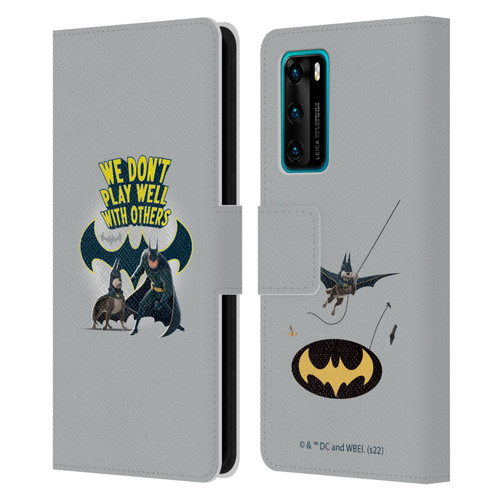 DC League Of Super Pets Graphics We Don't Play Well With Others Leather Book Wallet Case Cover For Huawei P40 5G