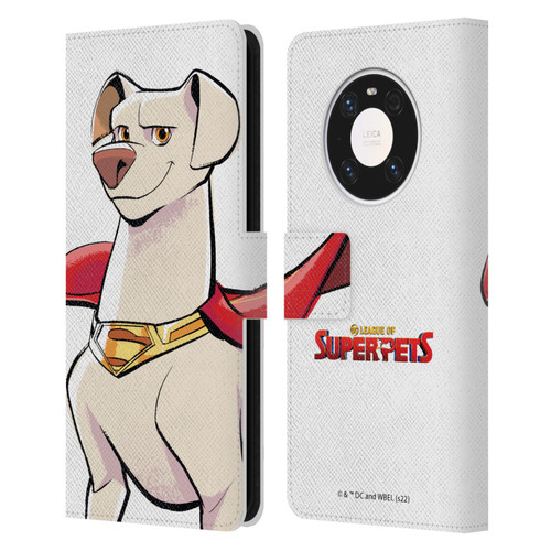 DC League Of Super Pets Graphics Krypto Leather Book Wallet Case Cover For Huawei Mate 40 Pro 5G