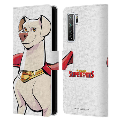DC League Of Super Pets Graphics Krypto Leather Book Wallet Case Cover For Huawei Nova 7 SE/P40 Lite 5G