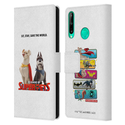 DC League Of Super Pets Graphics Characters 1 Leather Book Wallet Case Cover For Huawei P40 lite E