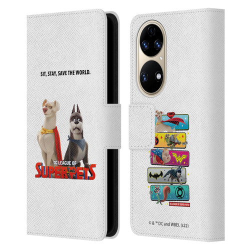 DC League Of Super Pets Graphics Characters 1 Leather Book Wallet Case Cover For Huawei P50