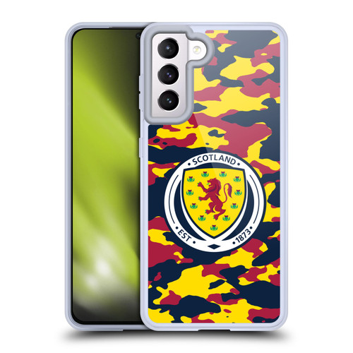 Scotland National Football Team Logo 2 Camouflage Soft Gel Case for Samsung Galaxy S21 5G