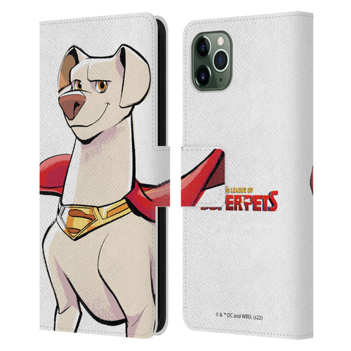 DC League Of Super Pets Graphics Krypto Leather Book Wallet Case Cover For Apple iPhone 11 Pro Max