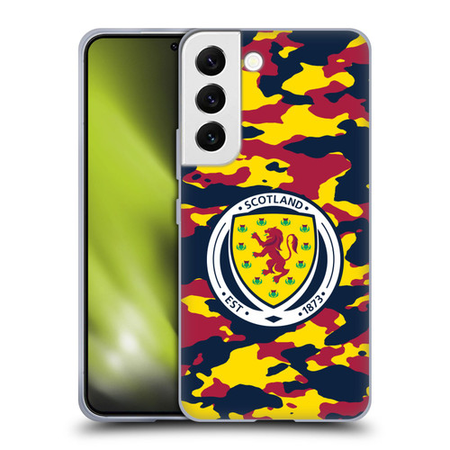 Scotland National Football Team Logo 2 Camouflage Soft Gel Case for Samsung Galaxy S22 5G