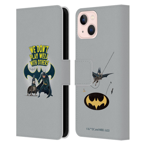 DC League Of Super Pets Graphics We Don't Play Well With Others Leather Book Wallet Case Cover For Apple iPhone 13