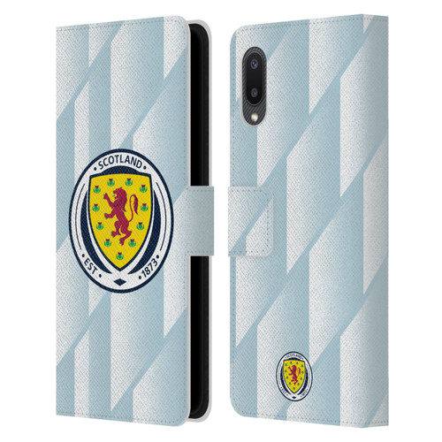 Scotland National Football Team Kits 2020-2021 Away Leather Book Wallet Case Cover For Samsung Galaxy A02/M02 (2021)