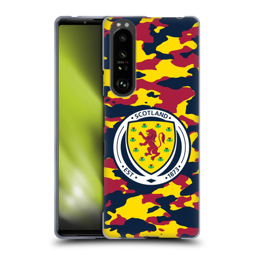 Scotland National Football Team Logo 2 Camouflage Soft Gel Case for Sony Xperia 1 III