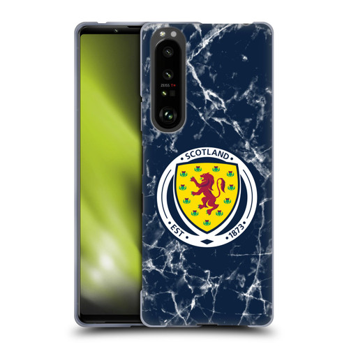 Scotland National Football Team Logo 2 Marble Soft Gel Case for Sony Xperia 1 III