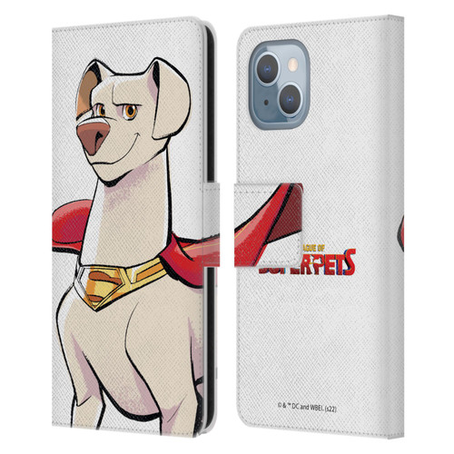 DC League Of Super Pets Graphics Krypto Leather Book Wallet Case Cover For Apple iPhone 14