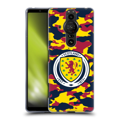 Scotland National Football Team Logo 2 Camouflage Soft Gel Case for Sony Xperia Pro-I