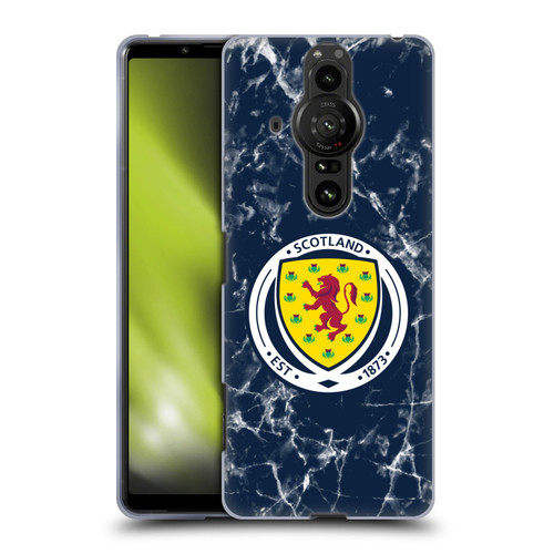 Scotland National Football Team Logo 2 Marble Soft Gel Case for Sony Xperia Pro-I