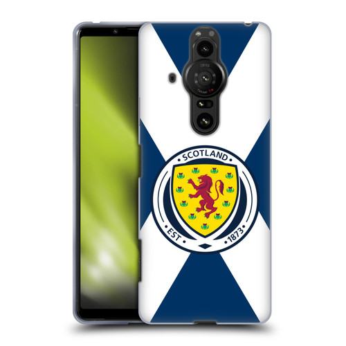 Scotland National Football Team Logo 2 Scotland Flag Soft Gel Case for Sony Xperia Pro-I