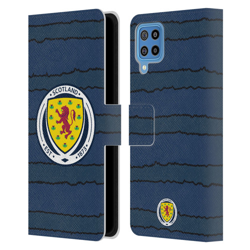 Scotland National Football Team Kits 2019-2021 Home Leather Book Wallet Case Cover For Samsung Galaxy F22 (2021)