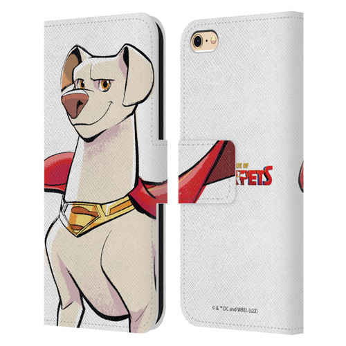 DC League Of Super Pets Graphics Krypto Leather Book Wallet Case Cover For Apple iPhone 6 / iPhone 6s
