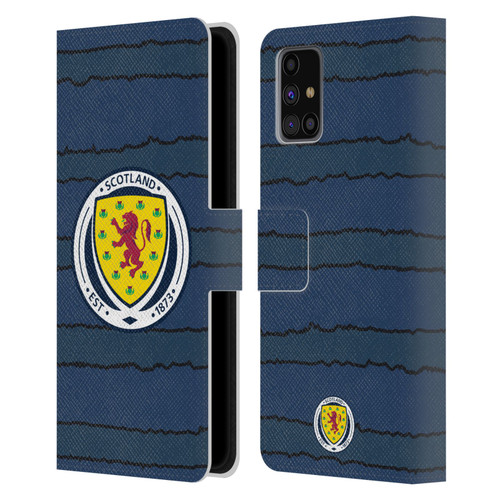 Scotland National Football Team Kits 2019-2021 Home Leather Book Wallet Case Cover For Samsung Galaxy M31s (2020)