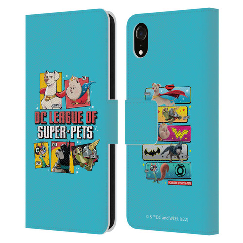 DC League Of Super Pets Graphics Characters 2 Leather Book Wallet Case Cover For Apple iPhone XR