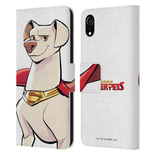 DC League Of Super Pets Graphics Krypto Leather Book Wallet Case Cover For Apple iPhone XR