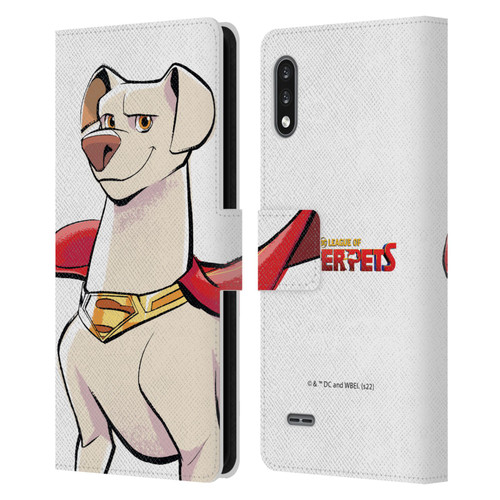 DC League Of Super Pets Graphics Krypto Leather Book Wallet Case Cover For LG K22