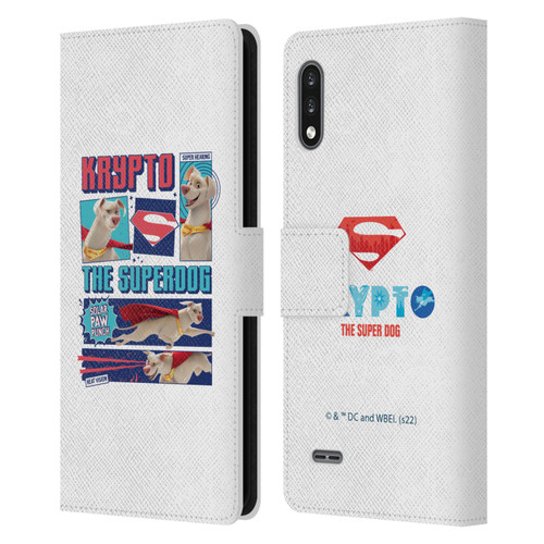 DC League Of Super Pets Graphics Krypto The Superdog Leather Book Wallet Case Cover For LG K22
