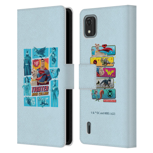 DC League Of Super Pets Graphics Tighten Your Collars Leather Book Wallet Case Cover For Nokia C2 2nd Edition