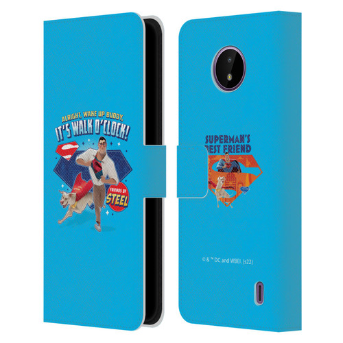 DC League Of Super Pets Graphics It's Walk O' Clock Leather Book Wallet Case Cover For Nokia C10 / C20