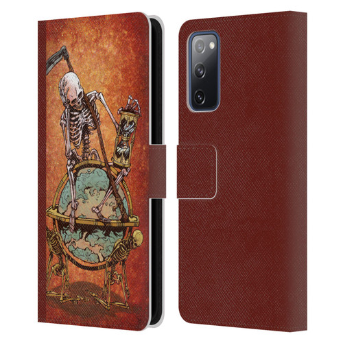 David Lozeau Colourful Art Memento Mori Leather Book Wallet Case Cover For Samsung Galaxy S20 FE / 5G