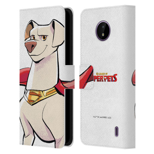 DC League Of Super Pets Graphics Krypto Leather Book Wallet Case Cover For Nokia C10 / C20