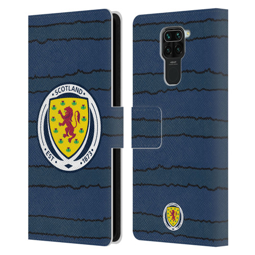 Scotland National Football Team Kits 2019-2021 Home Leather Book Wallet Case Cover For Xiaomi Redmi Note 9 / Redmi 10X 4G
