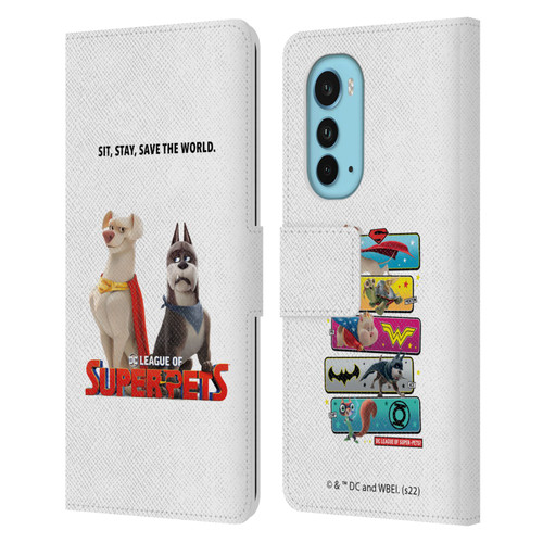 DC League Of Super Pets Graphics Characters 1 Leather Book Wallet Case Cover For Motorola Edge (2022)