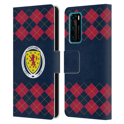 Scotland National Football Team Logo 2 Argyle Leather Book Wallet Case Cover For Huawei P40 5G