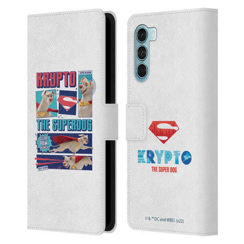 DC League Of Super Pets Graphics Krypto The Superdog Leather Book Wallet Case Cover For Motorola Edge S30 / Moto G200 5G