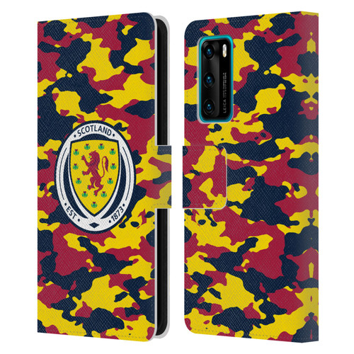 Scotland National Football Team Logo 2 Camouflage Leather Book Wallet Case Cover For Huawei P40 5G