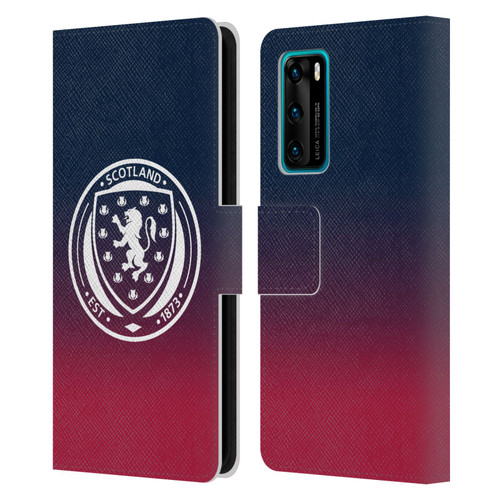 Scotland National Football Team Logo 2 Gradient Leather Book Wallet Case Cover For Huawei P40 5G