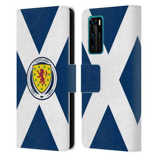 Scotland National Football Team Logo 2 Scotland Flag Leather Book Wallet Case Cover For Huawei P40 5G