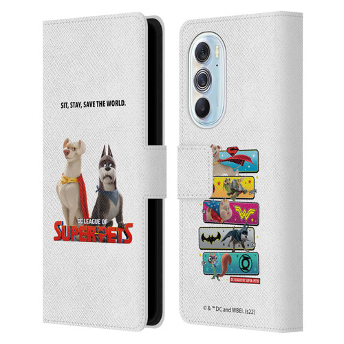 DC League Of Super Pets Graphics Characters 1 Leather Book Wallet Case Cover For Motorola Edge X30