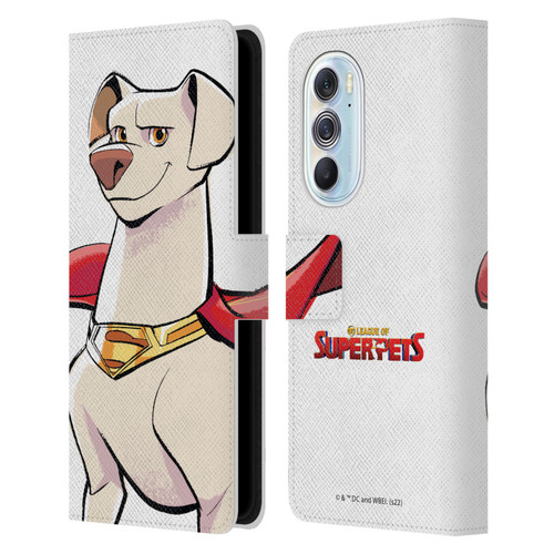 DC League Of Super Pets Graphics Krypto Leather Book Wallet Case Cover For Motorola Edge X30