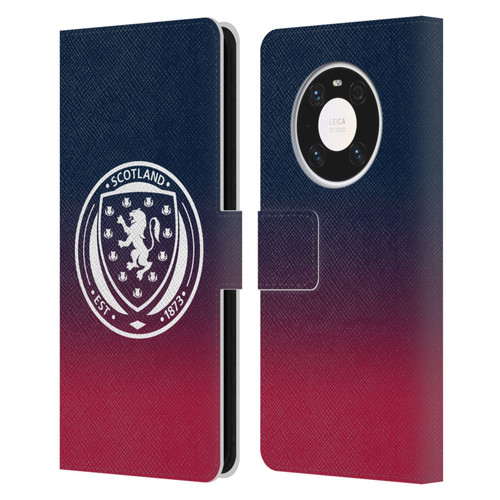 Scotland National Football Team Logo 2 Gradient Leather Book Wallet Case Cover For Huawei Mate 40 Pro 5G