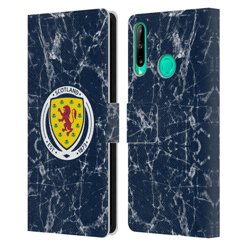 Scotland National Football Team Logo 2 Marble Leather Book Wallet Case Cover For Huawei P40 lite E