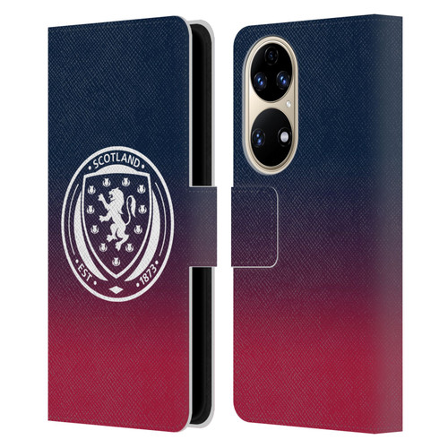 Scotland National Football Team Logo 2 Gradient Leather Book Wallet Case Cover For Huawei P50