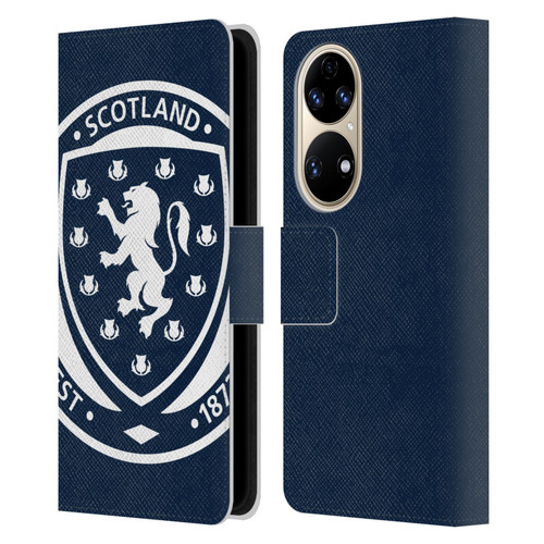 Scotland National Football Team Logo 2 Oversized Leather Book Wallet Case Cover For Huawei P50