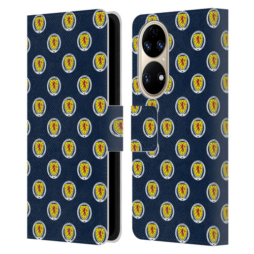 Scotland National Football Team Logo 2 Pattern Leather Book Wallet Case Cover For Huawei P50