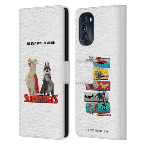 DC League Of Super Pets Graphics Characters 1 Leather Book Wallet Case Cover For Motorola Moto G (2022)