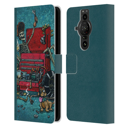 David Lozeau Colourful Art Garage Leather Book Wallet Case Cover For Sony Xperia Pro-I